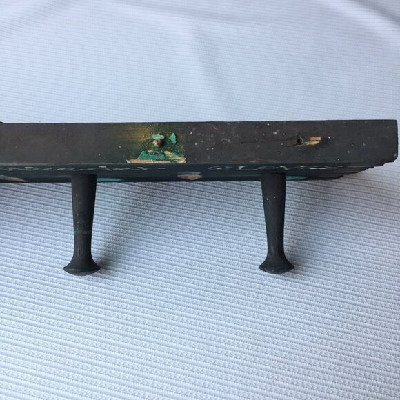 Garden Lover Gift Wooden Tool Rack Handmade Craft Wall Hanging Painted 4 Hooks - Picture 7 of 11